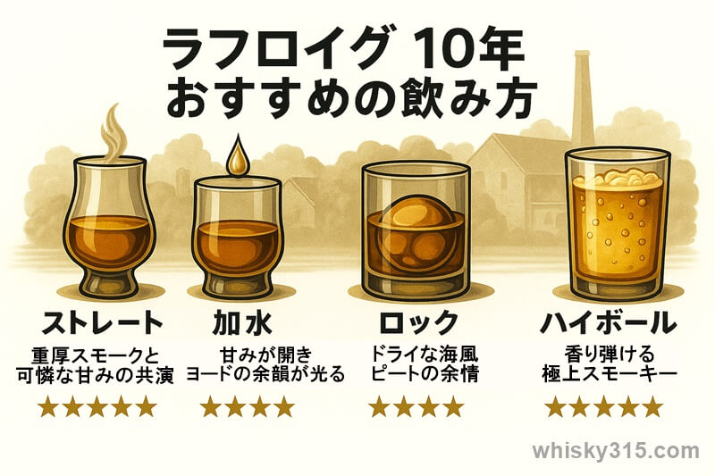 ラフロイグ10年のおすすめの飲み方チャート