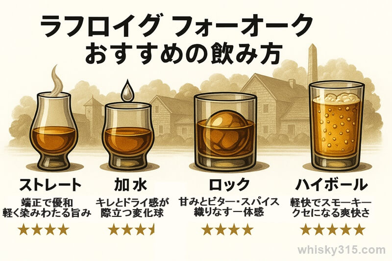 ラフロイグフォーオークの飲み方チャート